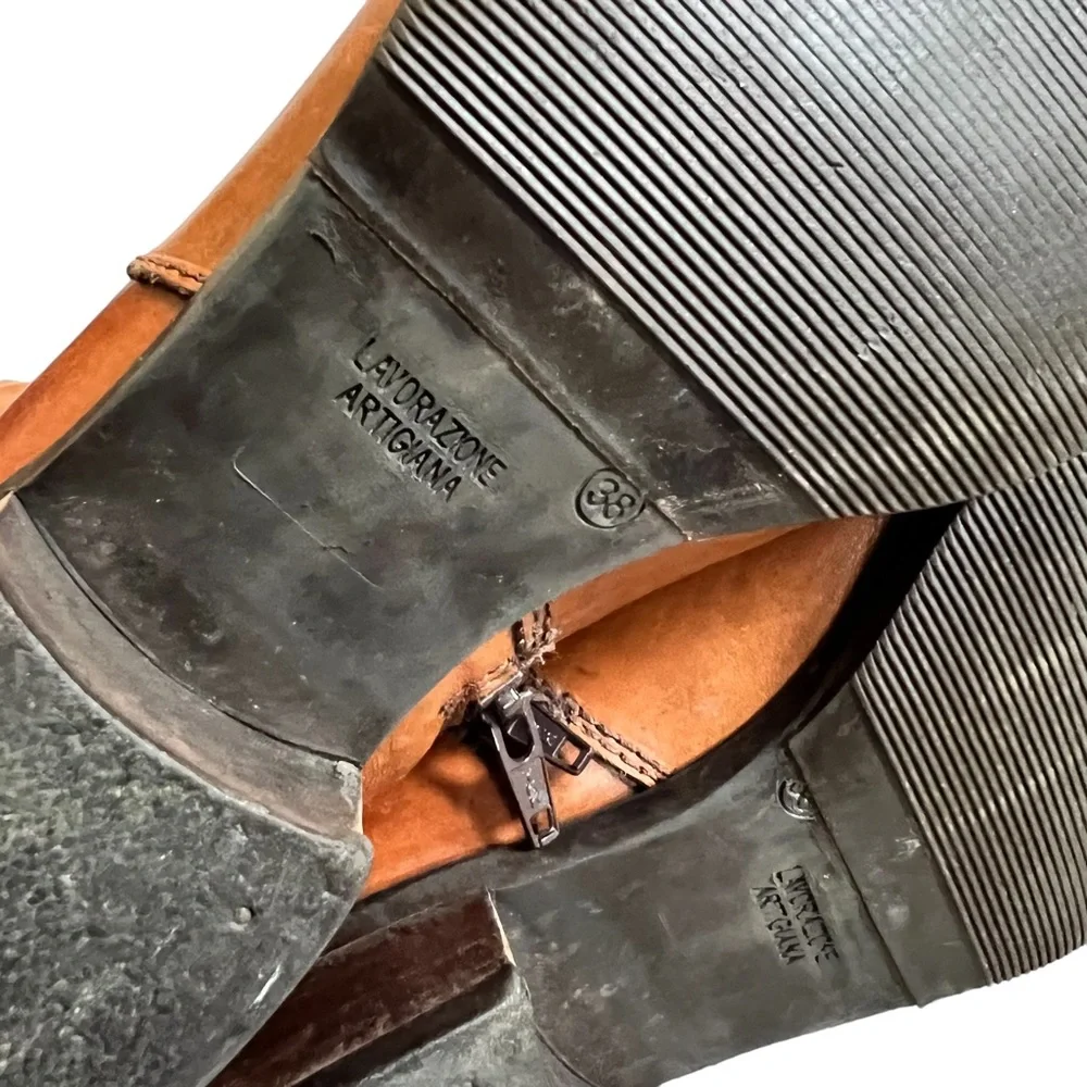 Donna Piu Handcrafted Italian Leather Camel Boots